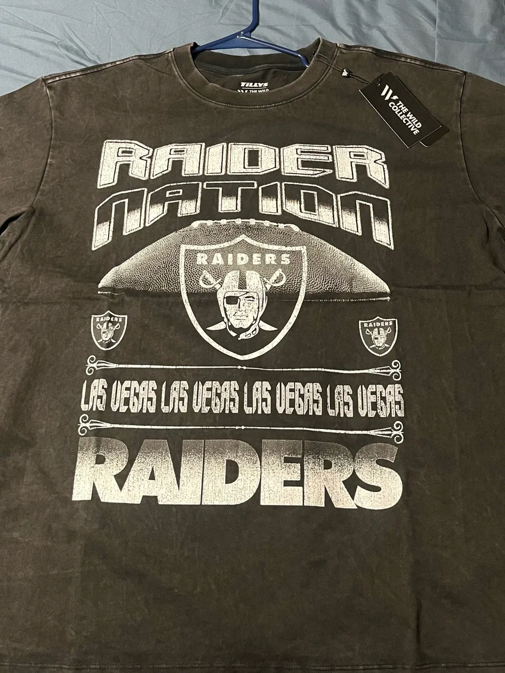 Raiders Nation Graphic Tee - Black Vintage Wash